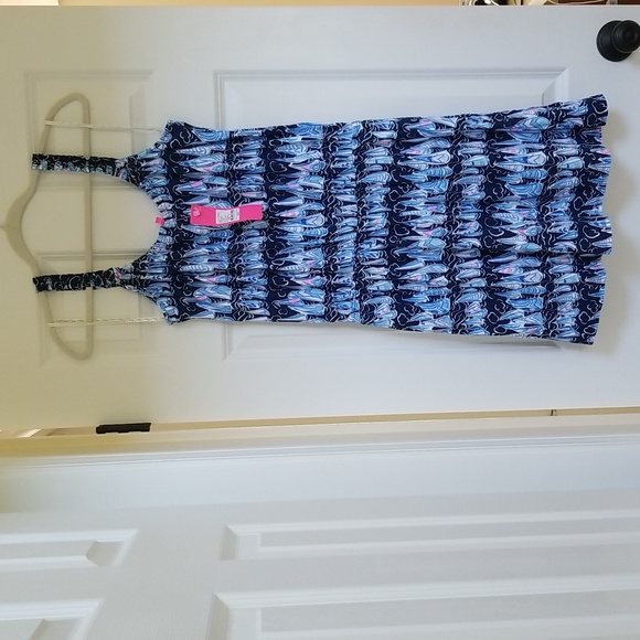 Lilly Pulitzer Loro Romper, Low Tide Navy Sails and Stripes, M - Picture 6 of 16